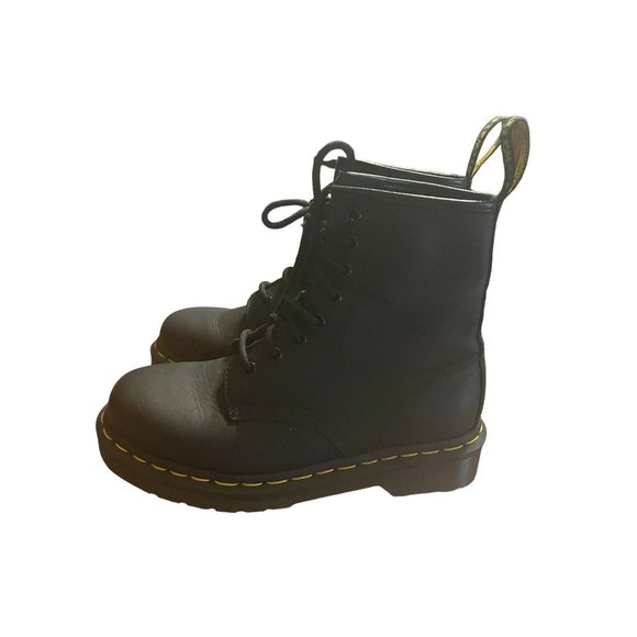 Dr. Martens 1460 MONO 8 Eye Leather Boots  BLACK SMOOTH US 4 M, US 5 L, UK 3 - Picture 4 of 16